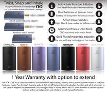 Load image into Gallery viewer, NEW PCKT One Plus 660mah battery 510 Cartridge Auto & Variable