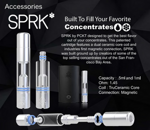 NEW PCKT One Plus Magnetic Adapters, Snap Tool(Cartridge Holder), SPRK Cart .5ML