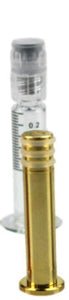 NEW GOLD METAL PLUNGER Oil SYRINGE GLASS Luer Lock W/TIP Dab Concentrate Co2