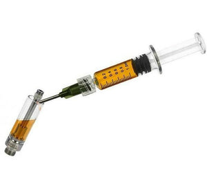 5ML Oil SYRINGE Borosilicate GLASS Luer Lock W/ TIP Dab Thick Concentrate Co2