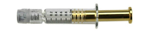 NEW GOLD METAL PLUNGER Oil SYRINGE GLASS Luer Lock W/TIP Dab Concentrate Co2 - 1 - 10